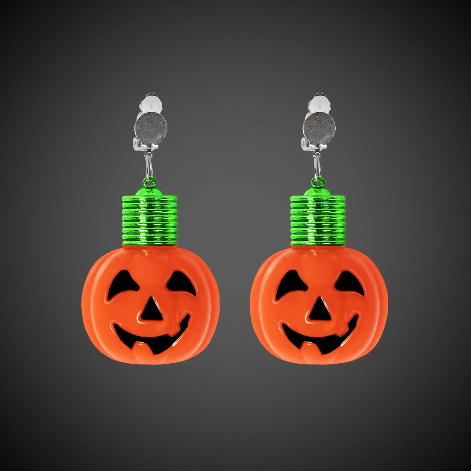 Clearance Windy City Novelties LED Pumpkin Clip-On Earrings