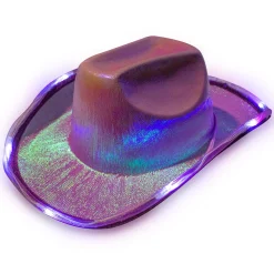 Hot Windy City Novelties LED Purple Iridescent Cowboy Hat