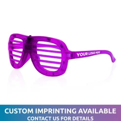 Discount Windy City Novelties LED Slotted Glasses Purple