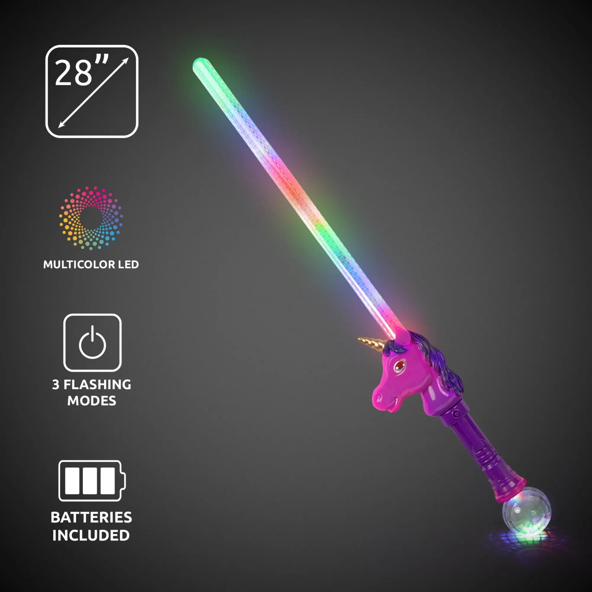Discount Windy City Novelties LED Purple Unicorn Sword