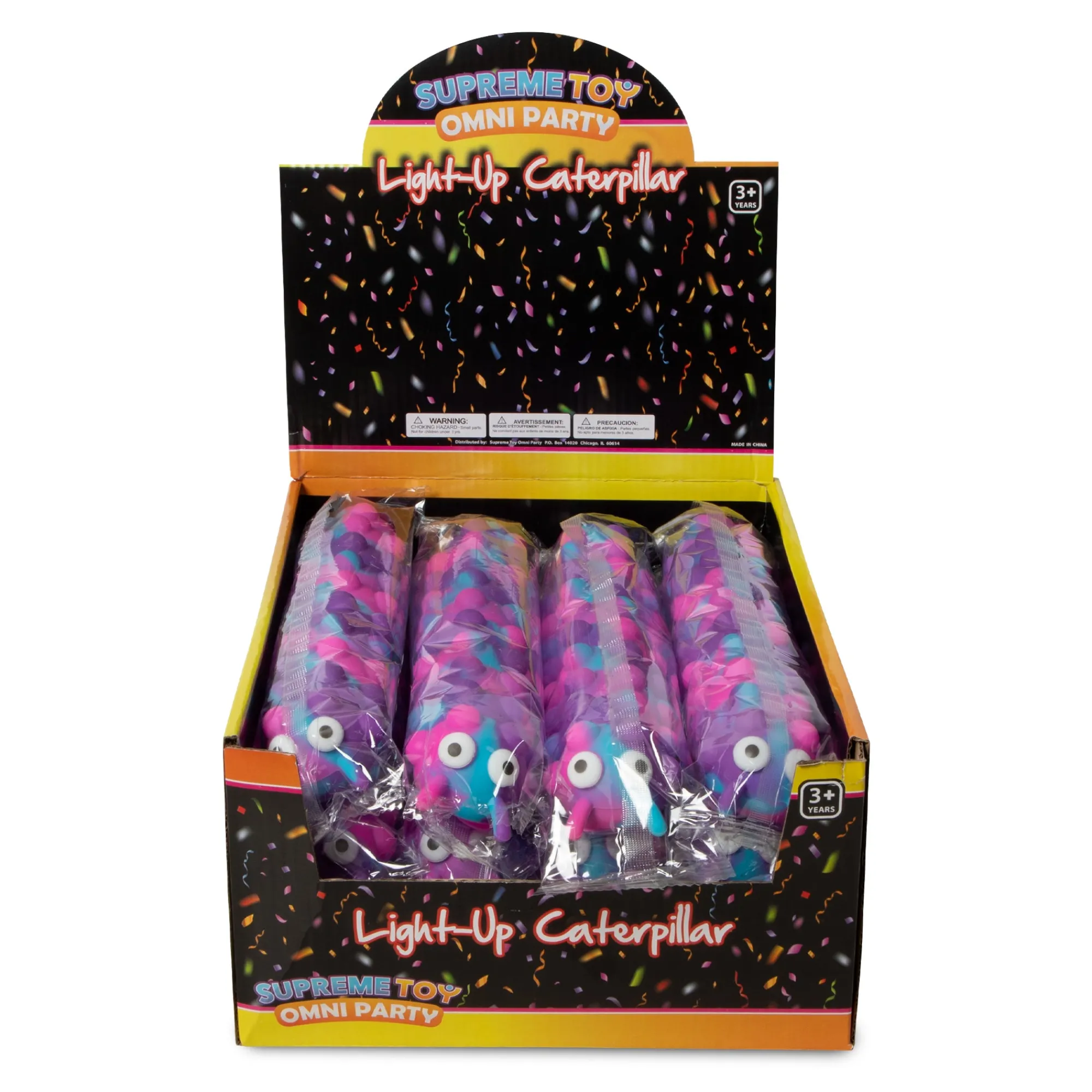 Windy City Novelties LED Push Pop Caterpillar Toys