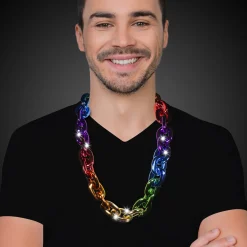 Discount Windy City Novelties LED Chain Link Necklace Rainbow