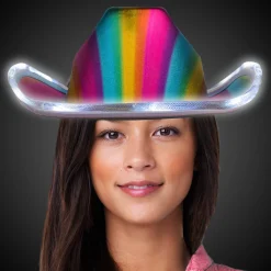 Outlet Windy City Novelties LED Rainbow Cowboy Hat