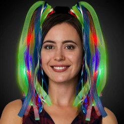 Hot Windy City Novelties LED Rainbow Dreads Headband