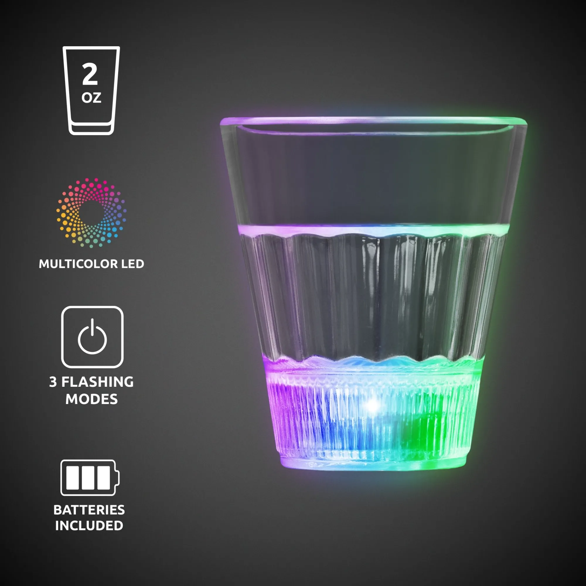 Discount Windy City Novelties LED Rainbow 2 oz. Shot Glass
