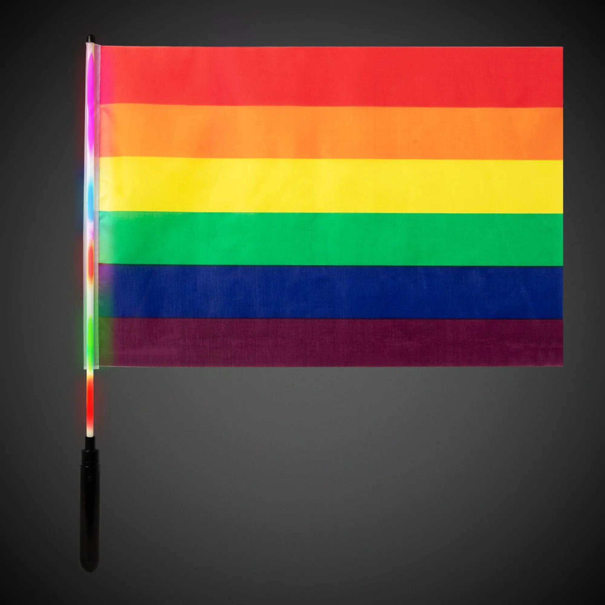New Windy City Novelties LED Rainbow Pride 12"x18" Flag