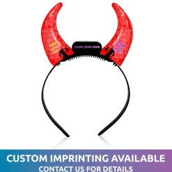 New Windy City Novelties LED Red Crystal Devil Horns Headband