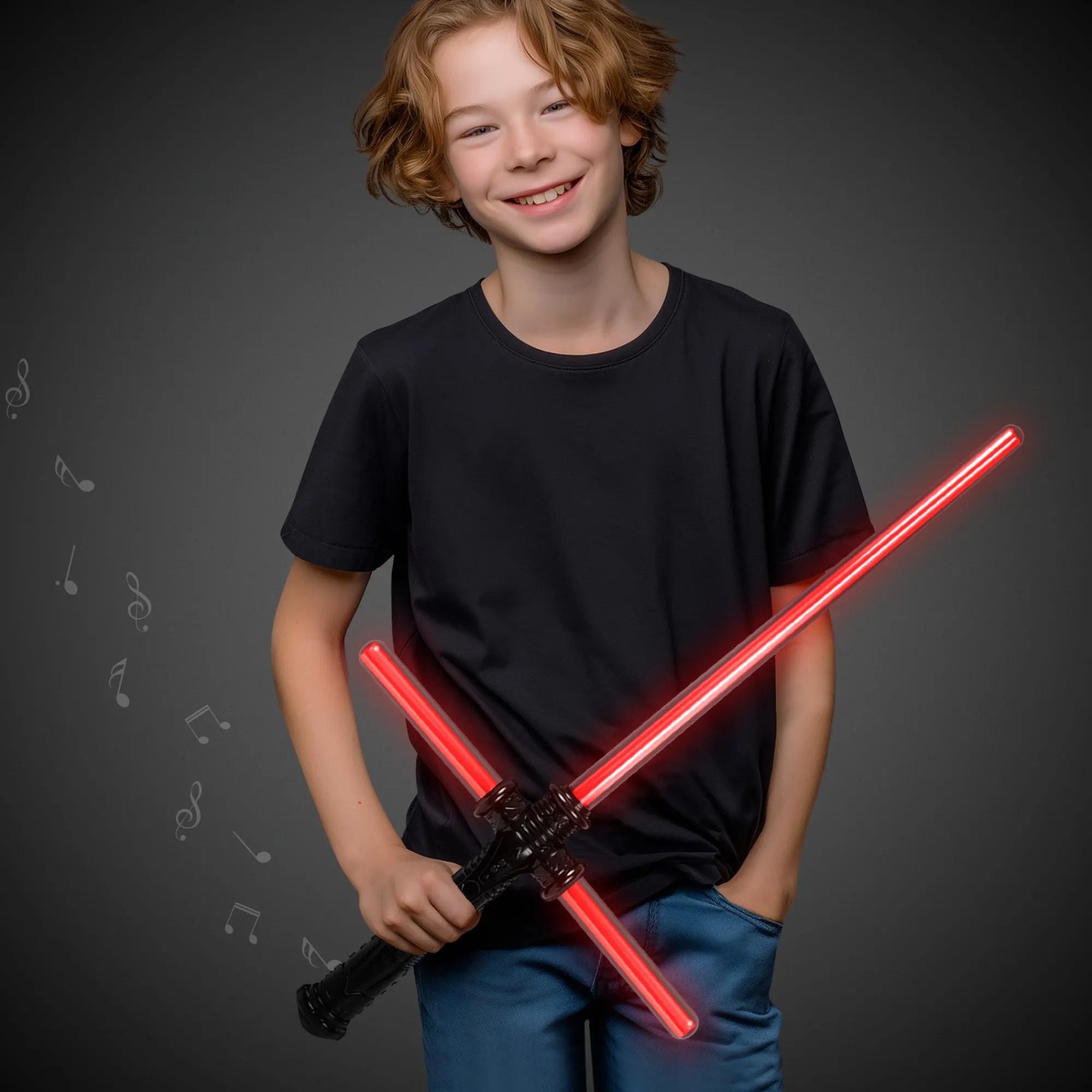 Clearance Windy City Novelties LED Red Detachable Tri-Saber Sword with Sound
