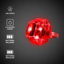 Clearance Windy City Novelties LED Diamond Ring Red