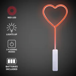 Outlet Windy City Novelties LED Red Heart Wand