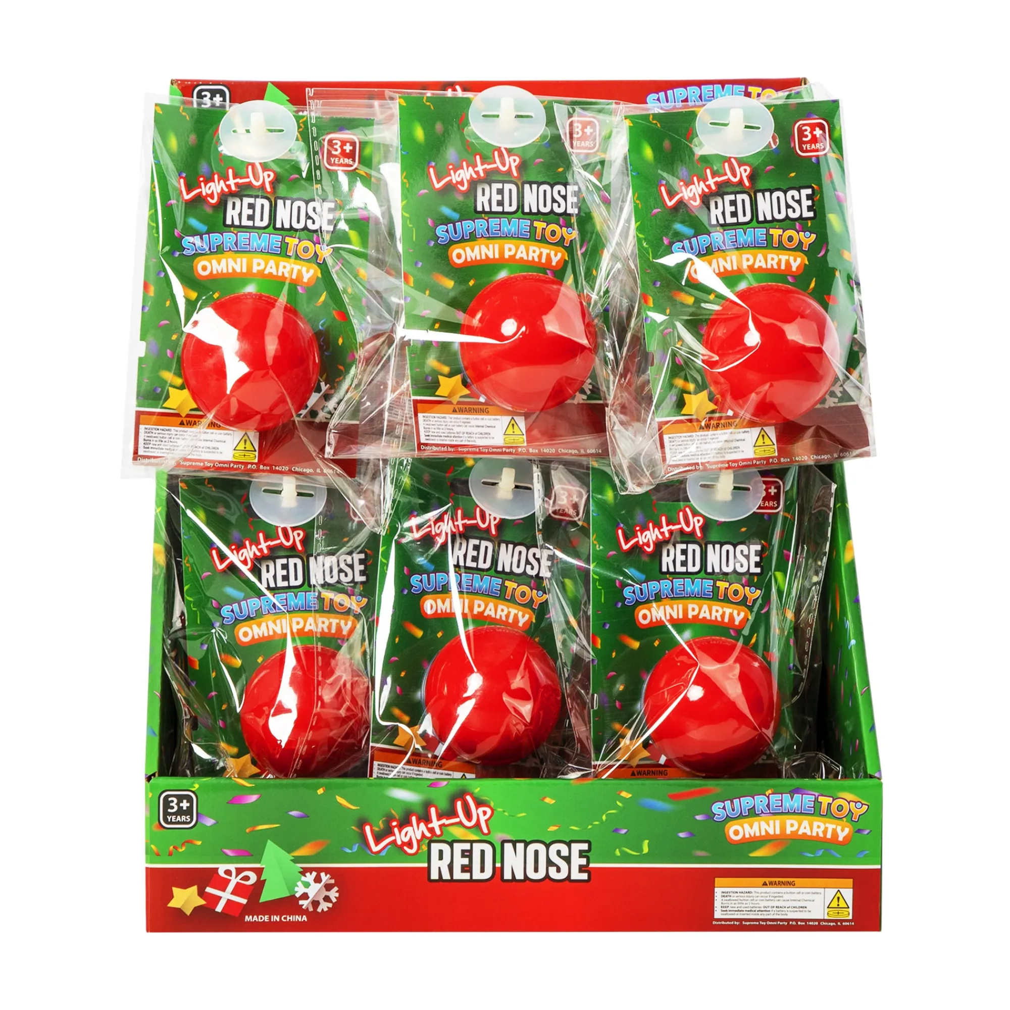 Outlet Windy City Novelties LED Red Noses Retail Display