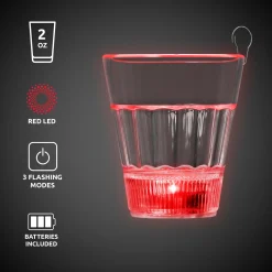 Hot Windy City Novelties LED 2 oz. Shot Glass with Clip Red