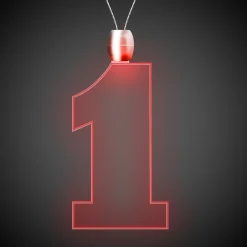 Windy City Novelties LED Red #1 Pendant Necklace