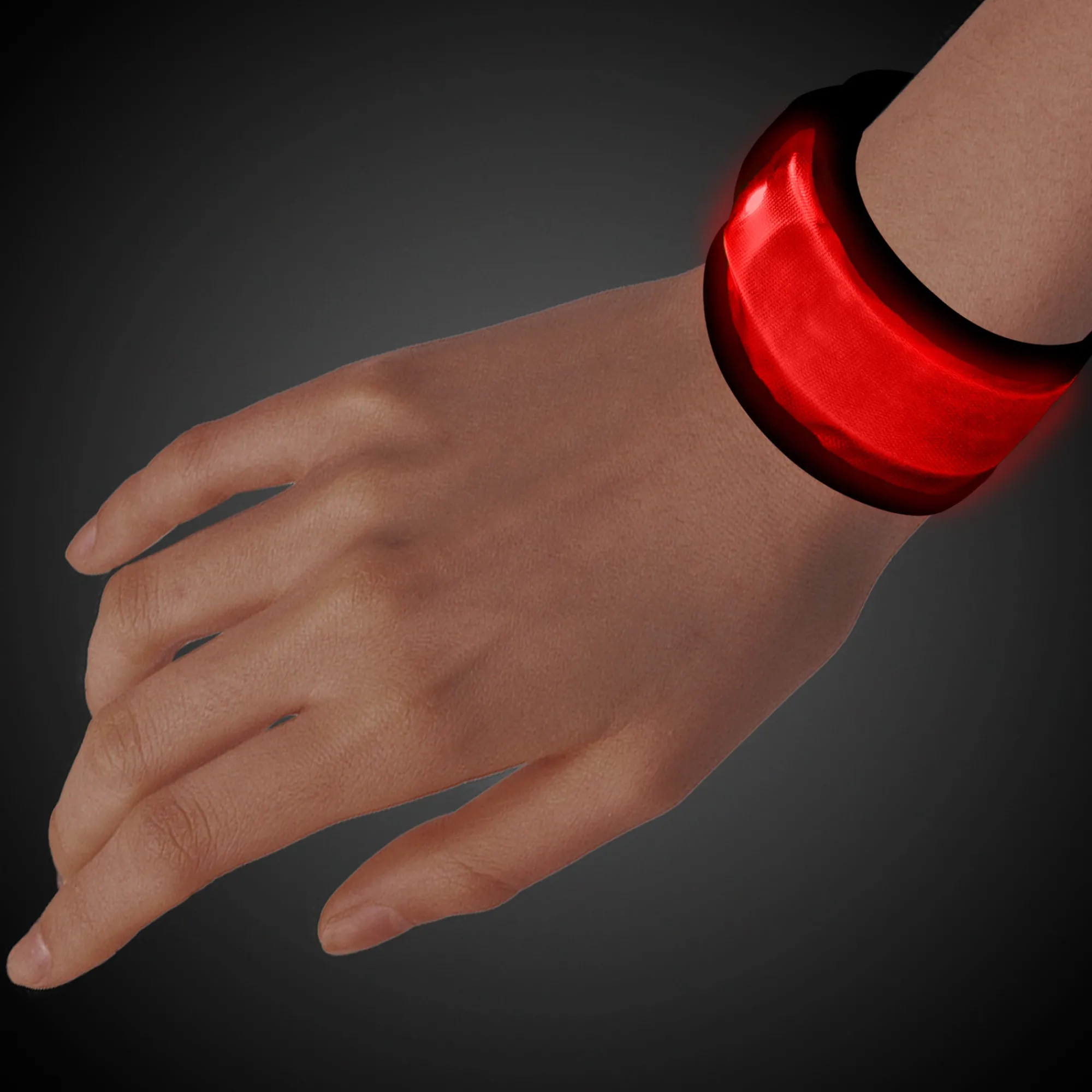 Hot Windy City Novelties LED Slap Bracelet Red