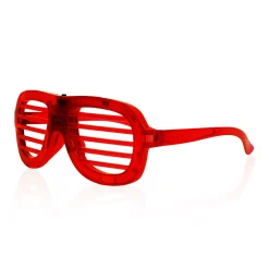 Clearance Windy City Novelties LED Slotted Glasses Red