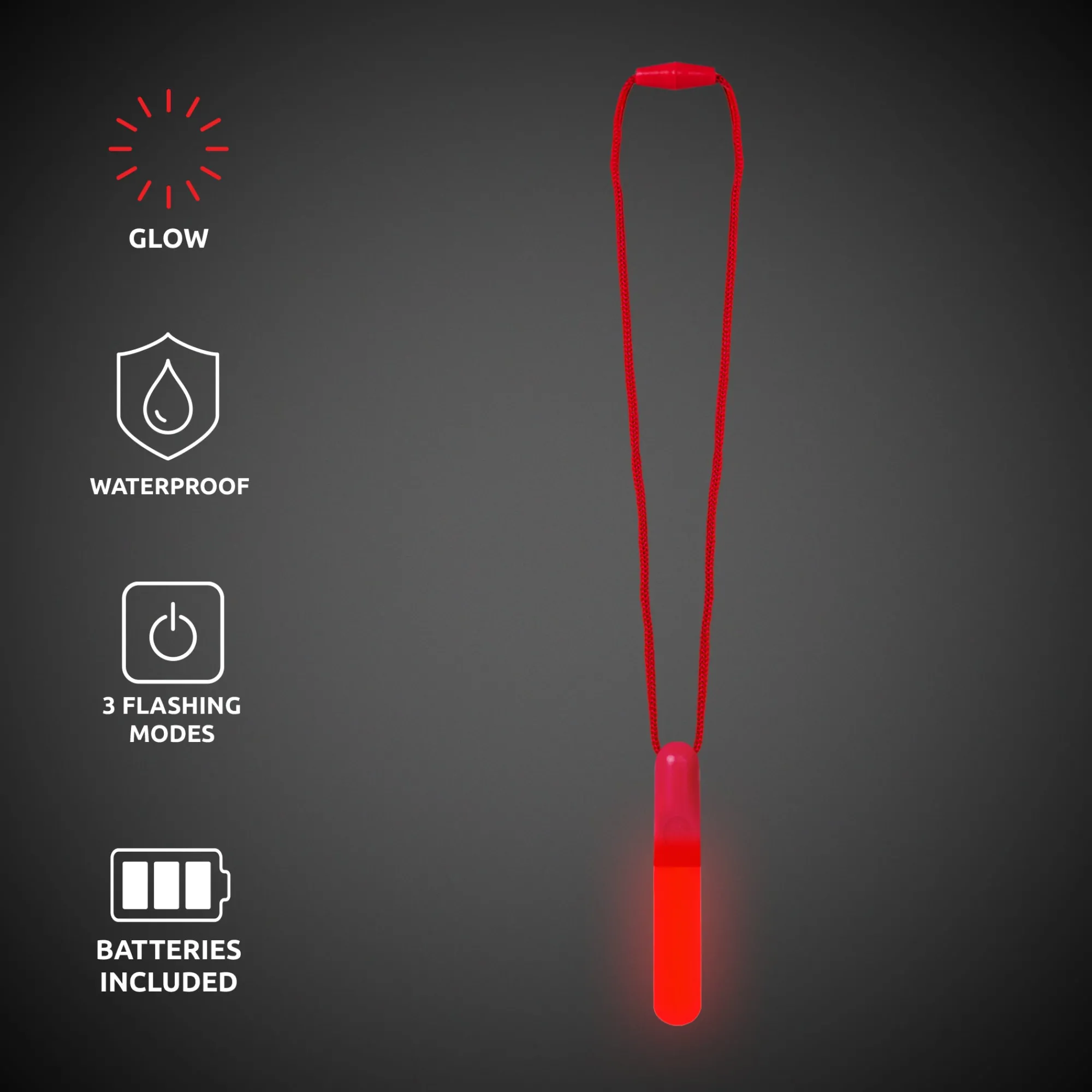 Windy City Novelties LED Waterproof Light Stick Red