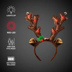 Clearance Windy City Novelties LED Reindeer Antlers Headbands Retail Display