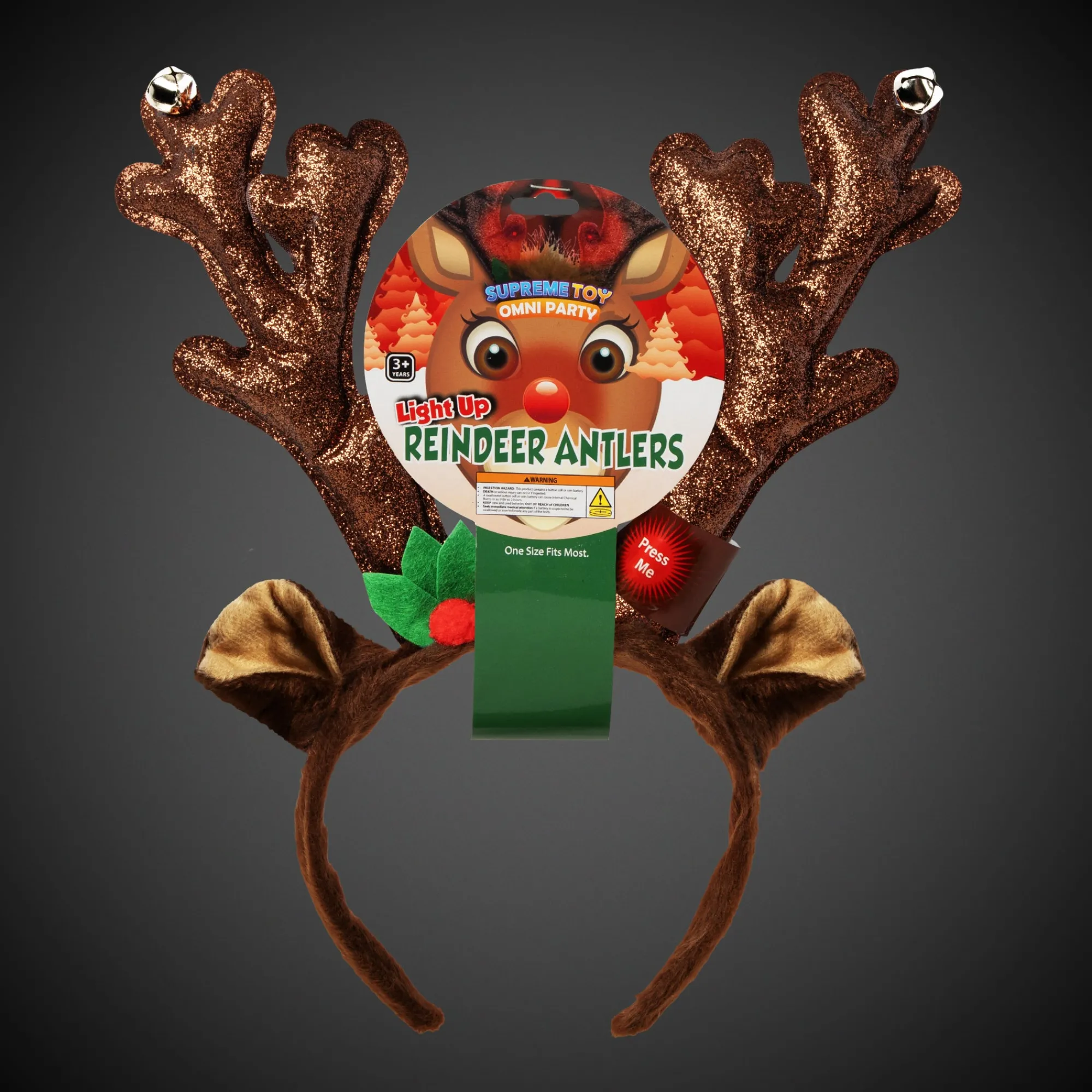 Clearance Windy City Novelties LED Reindeer Antlers Headbands Retail Display