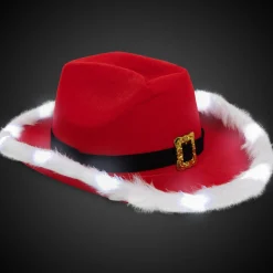 Clearance Windy City Novelties LED Santa Claus Cowboy Hat