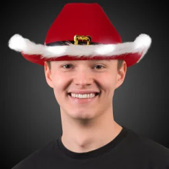Clearance Windy City Novelties LED Santa Claus Cowboy Hat