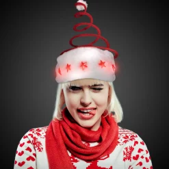 New Windy City Novelties LED Santa Spring Hat