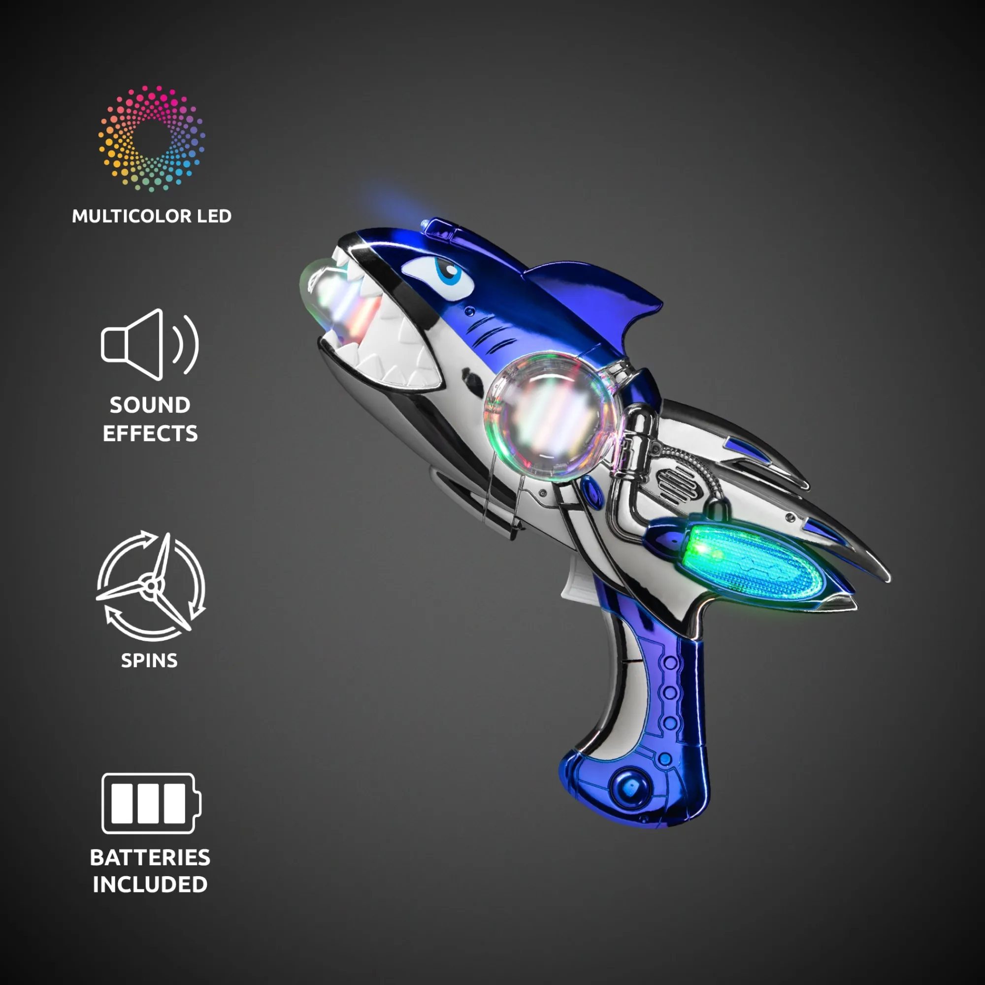 Windy City Novelties LED Shark Spinner Gun
