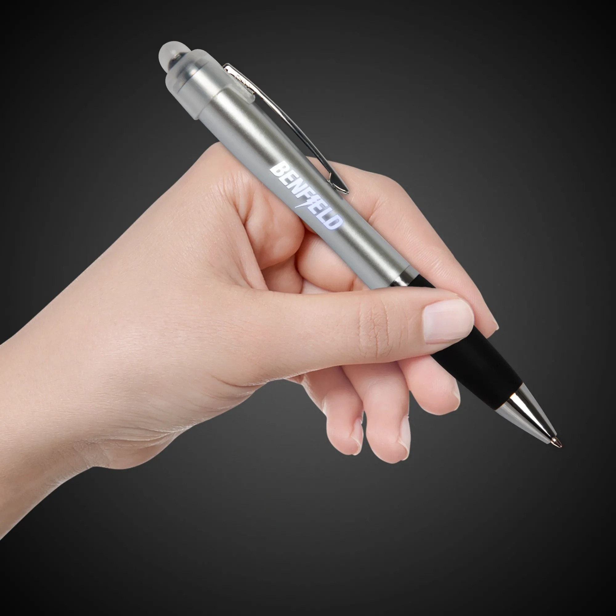Hot Windy City Novelties LED Silver Stylus Pen