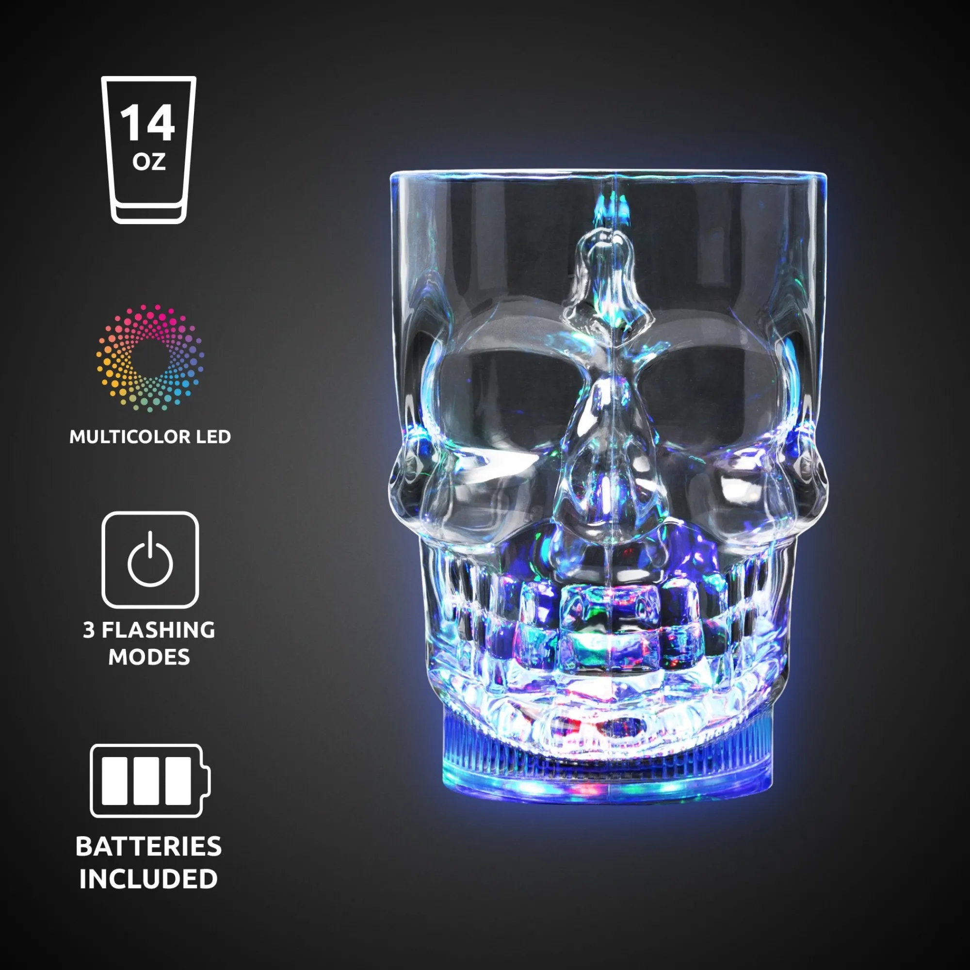 Best Windy City Novelties LED Skull 14 oz. Cup