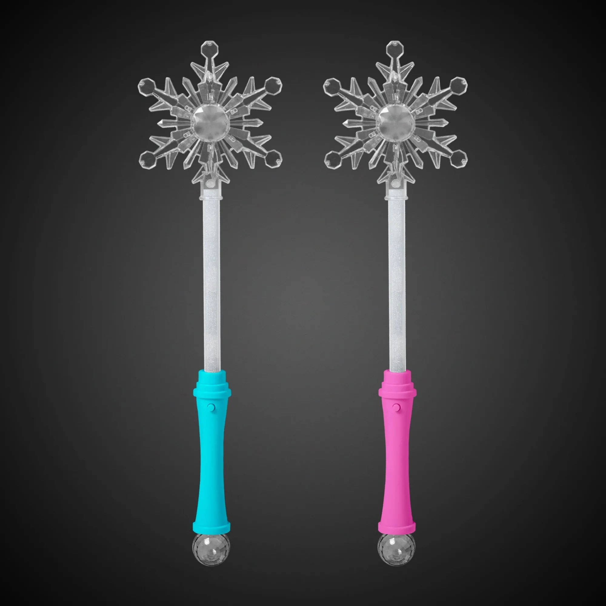 Outlet Windy City Novelties LED Snowflake Disco Ball 15" Wands Retail Display