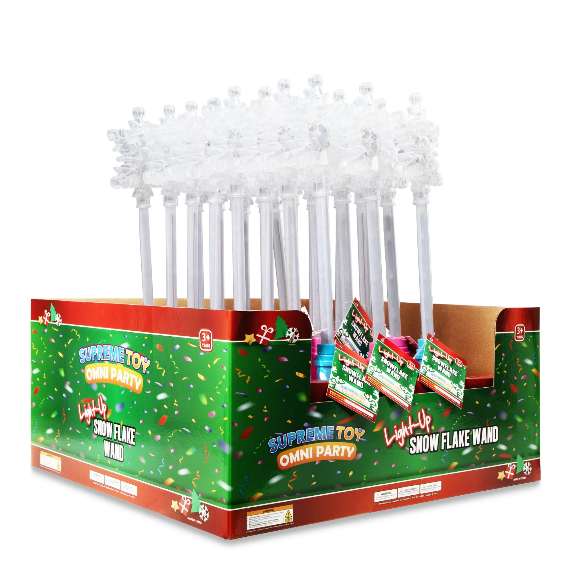 Outlet Windy City Novelties LED Snowflake Disco Ball 15" Wands Retail Display