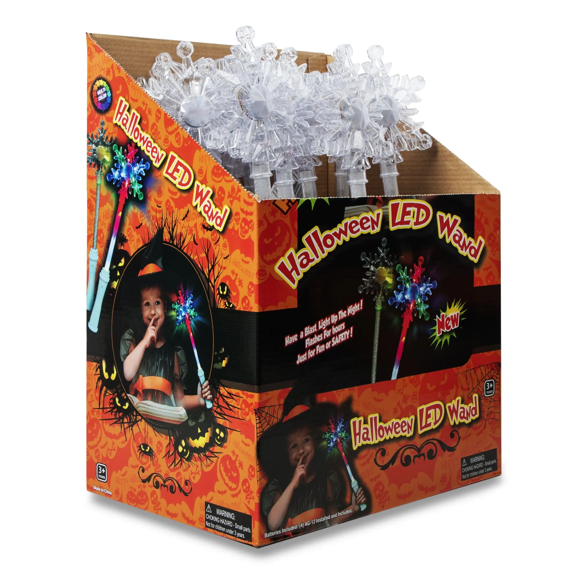 Hot Windy City Novelties LED Snowflake Wands Retail Display