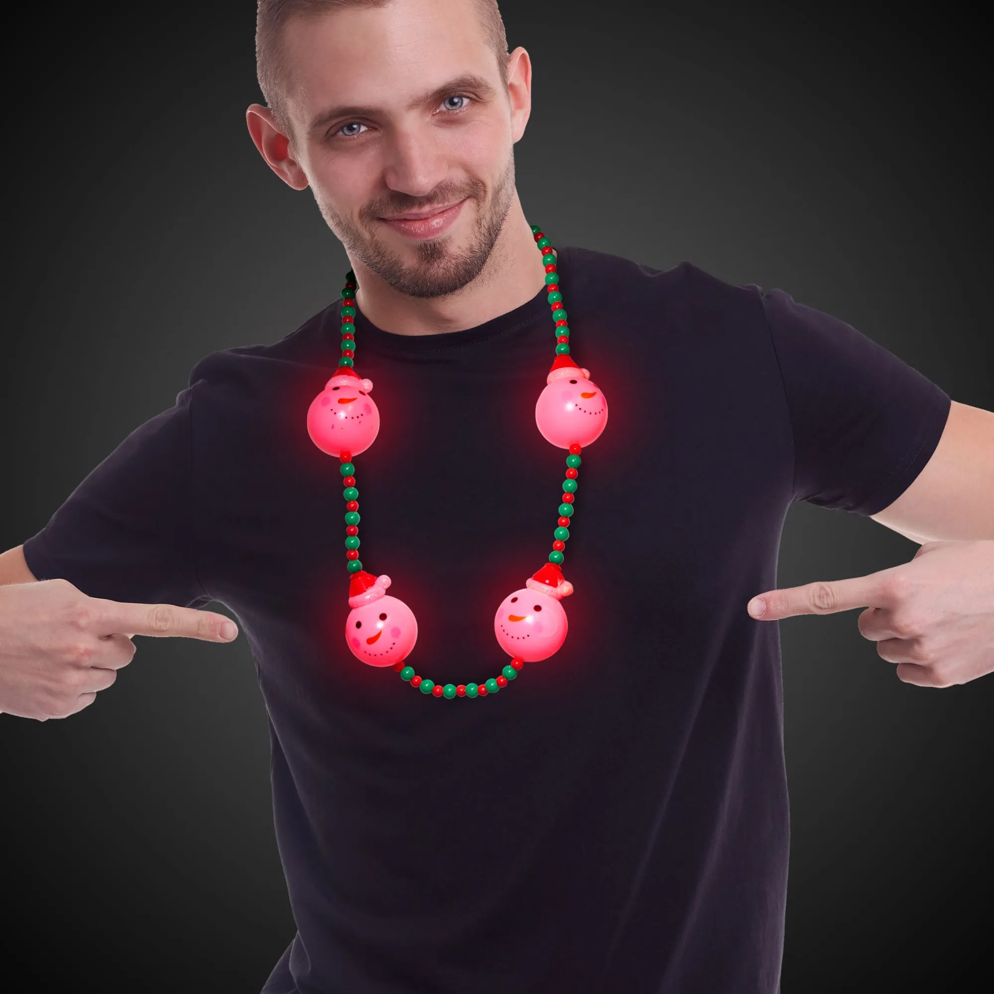 Outlet Windy City Novelties LED Snowman Bead Necklace