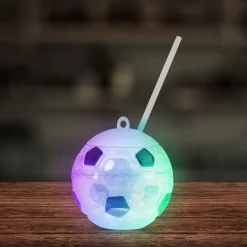 Discount Windy City Novelties LED Soccer Ball Cup with Straw