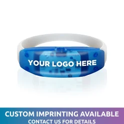 Windy City Novelties LED Sound-Activated Stretchy Bracelet Blue