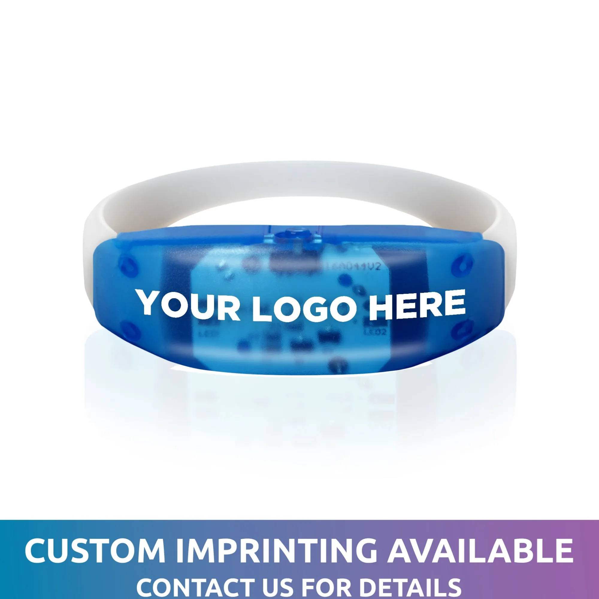 Windy City Novelties LED Sound-Activated Stretchy Bracelet Blue