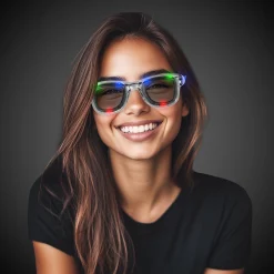 Hot Windy City Novelties LED Square Frame Sunglasses