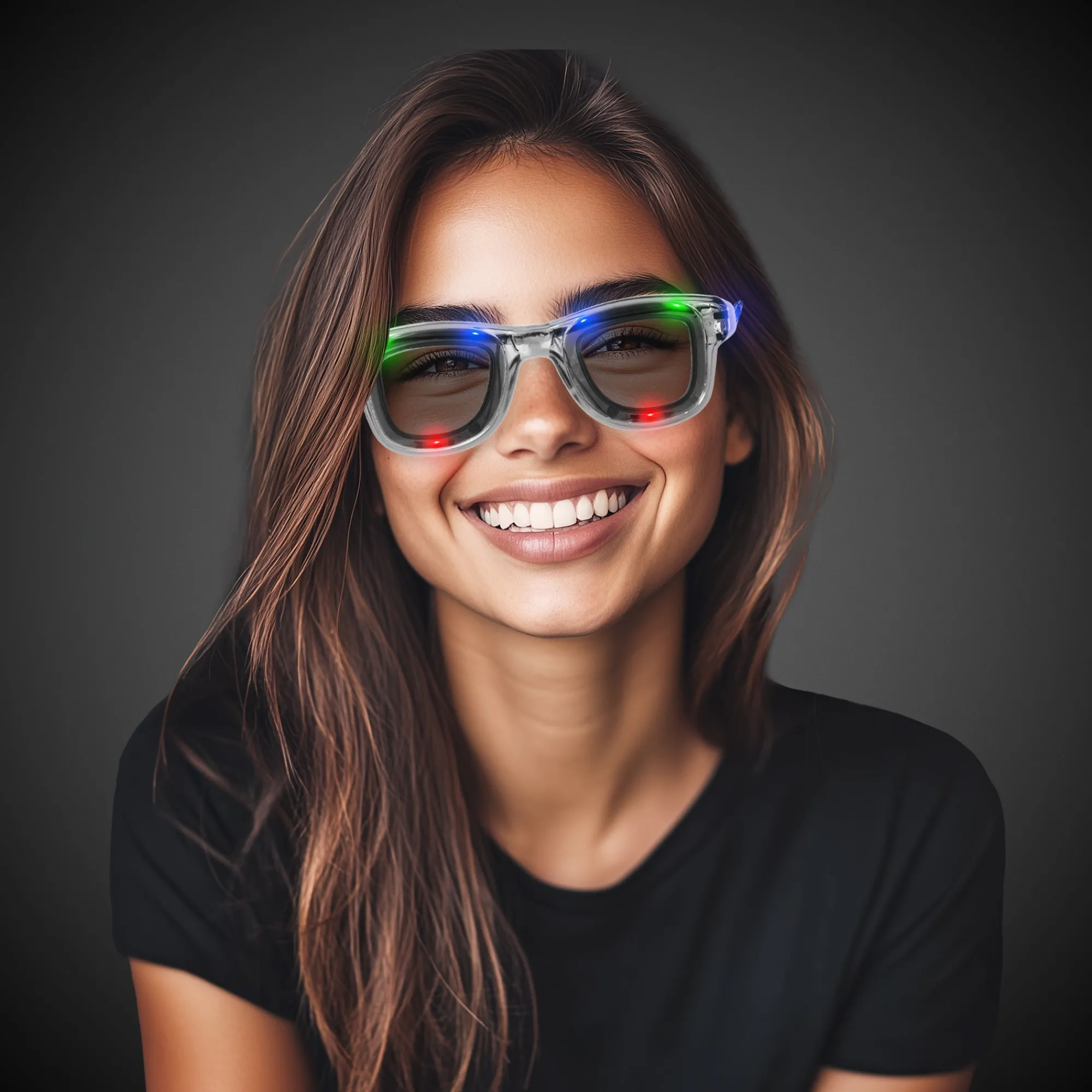 Hot Windy City Novelties LED Square Frame Sunglasses