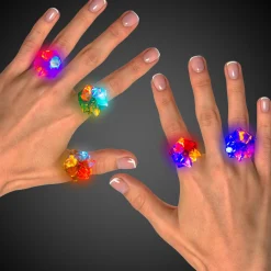 Discount Windy City Novelties LED Star Spike Jelly Rings