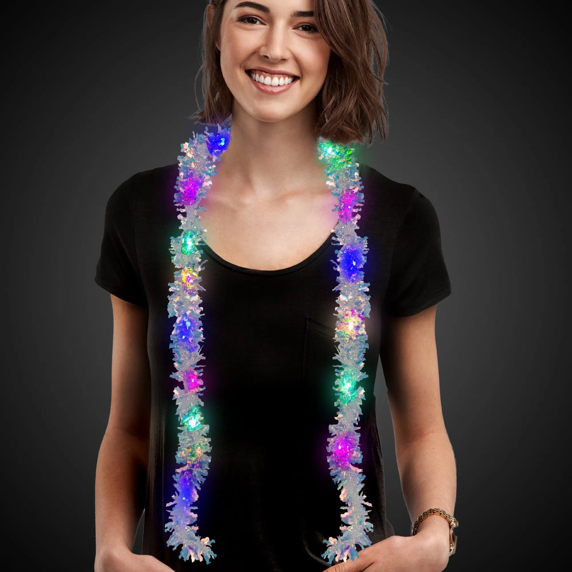 Clearance Windy City Novelties LED Tinsel Scarf
