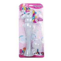 Windy City Novelties LED Unicorn Bubble Wand with Bubbles