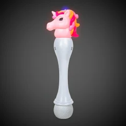 Windy City Novelties LED Unicorn Bubble Wand with Bubbles