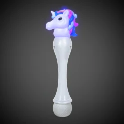 Windy City Novelties LED Unicorn Bubble Wand with Bubbles