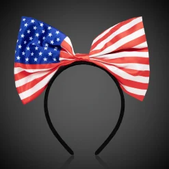 Windy City Novelties LED USA Flag Bow Headband