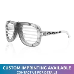 Clearance Windy City Novelties LED Slotted Glasses White