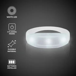 Hot Windy City Novelties LED Stretchy Bangle Bracelet White