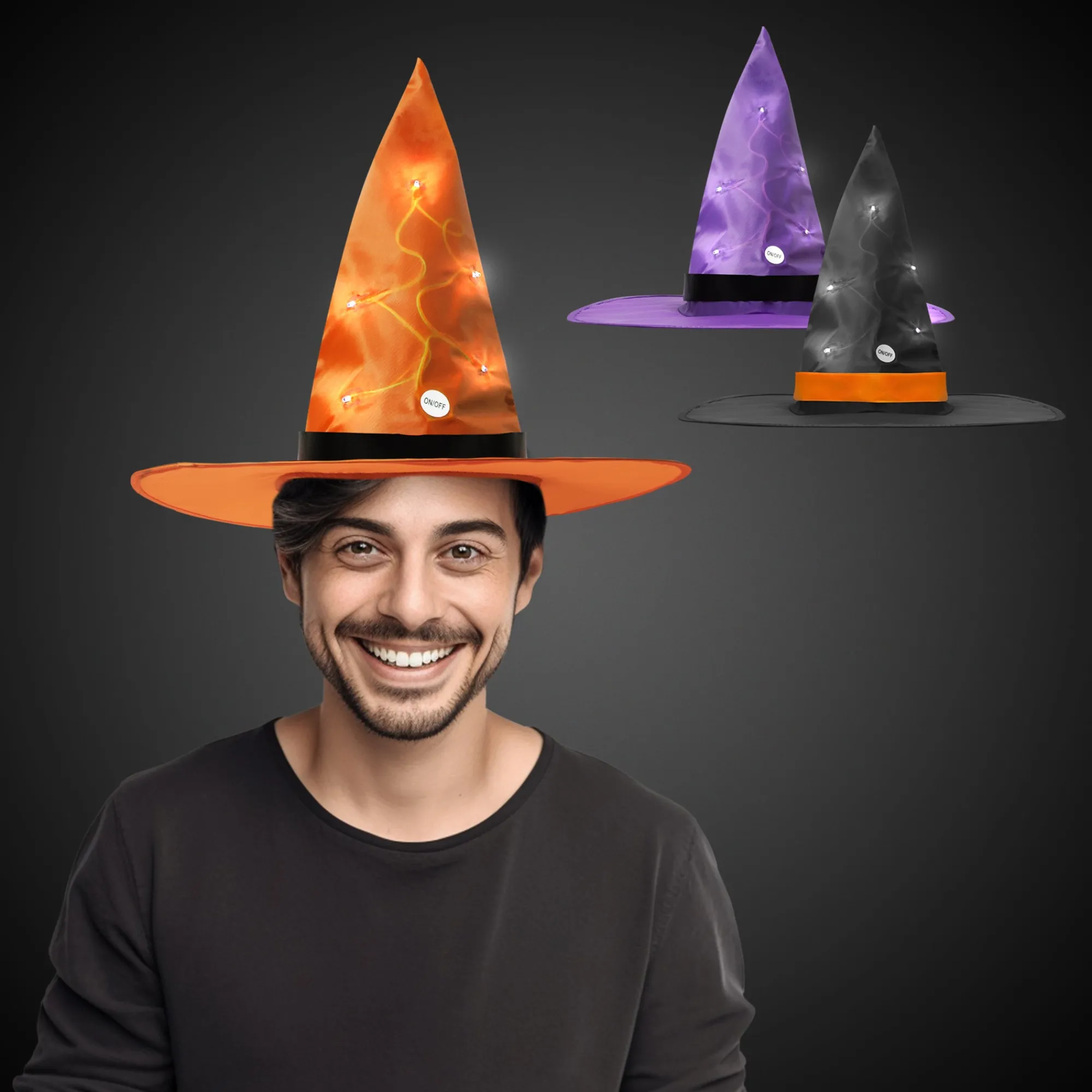 Discount Windy City Novelties LED Witch Hats Retail Counter Display