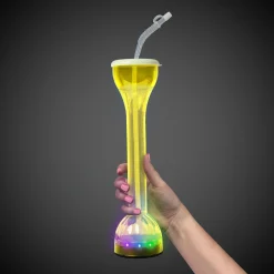 Windy City Novelties LED Flashing 17 oz. Yard Glass Yellow