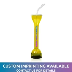 Windy City Novelties LED Flashing 17 oz. Yard Glass Yellow