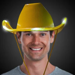 Windy City Novelties LED Yellow Iridescent Cowboy Hat
