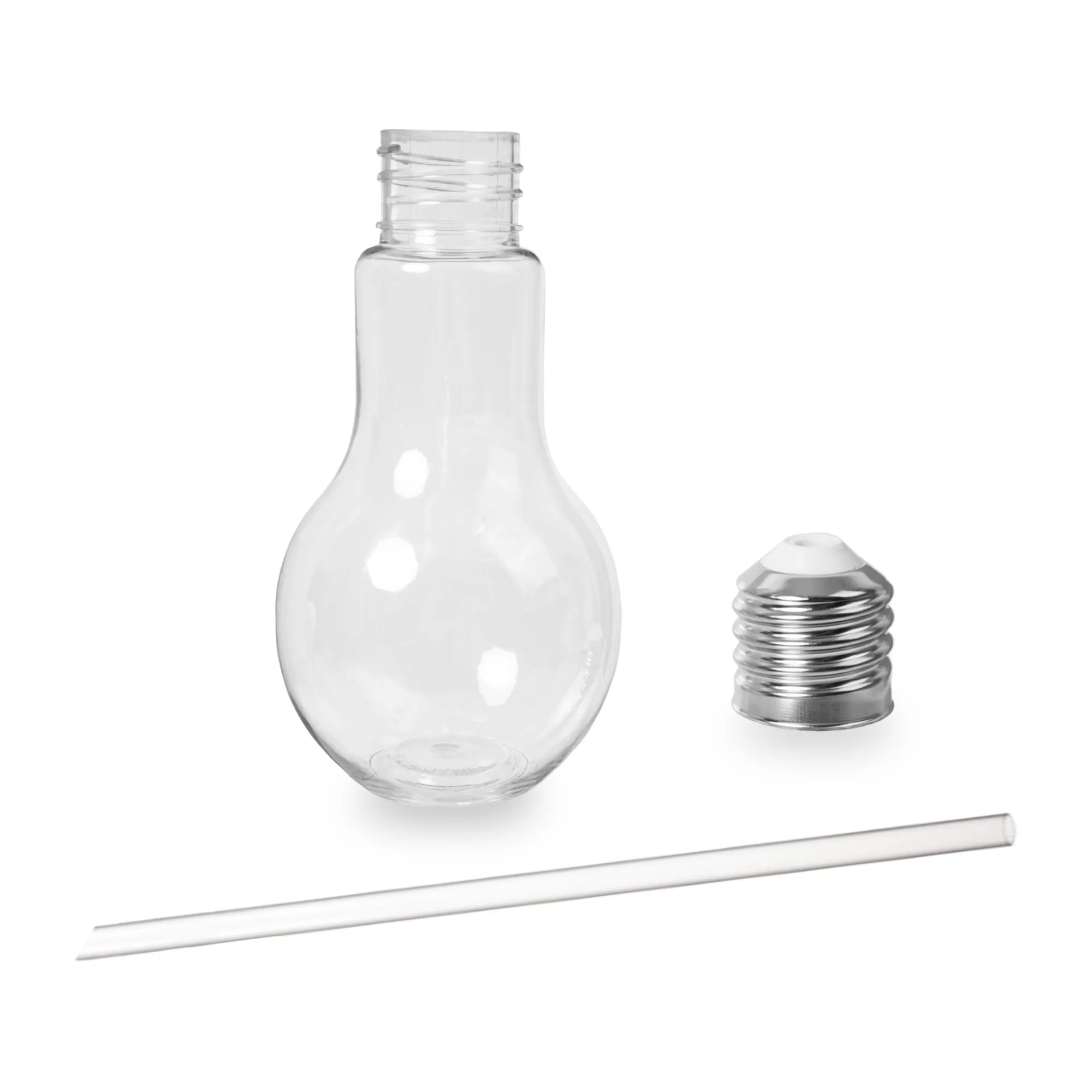 Windy City Novelties Light Bulb Cup with Lid & Straw